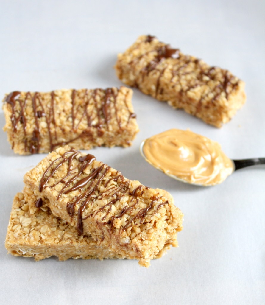 No Bake Peanut Butter Granola Bars