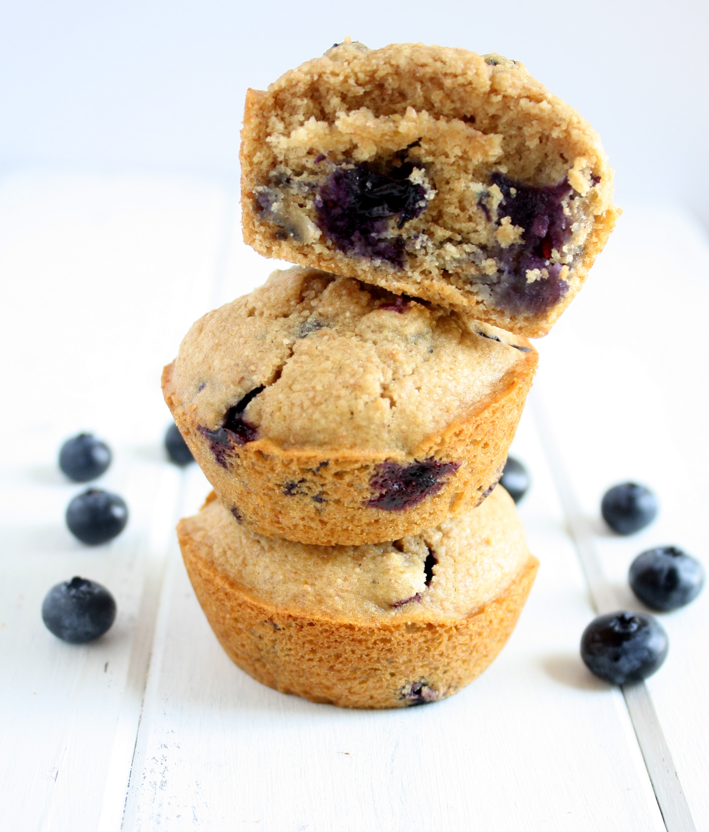 Whole Wheat Blueberry Muffins