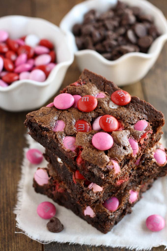 Gluten Free Triple Chocolate M&M Brownies - Breezy Bakes