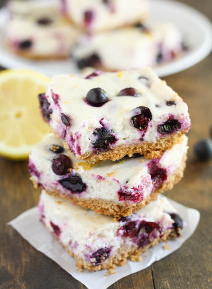 Lemon Blueberry Cheesecake Bars Live Well Bake Often