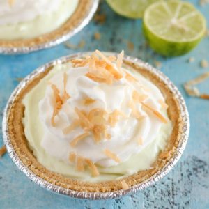 Mini Key Lime Greek Yogurt Cheesecake Pies