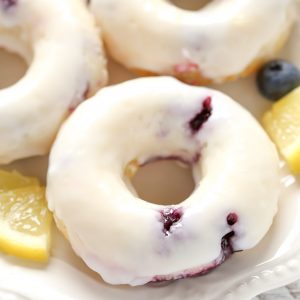 Baked Lemon Blueberry Donuts