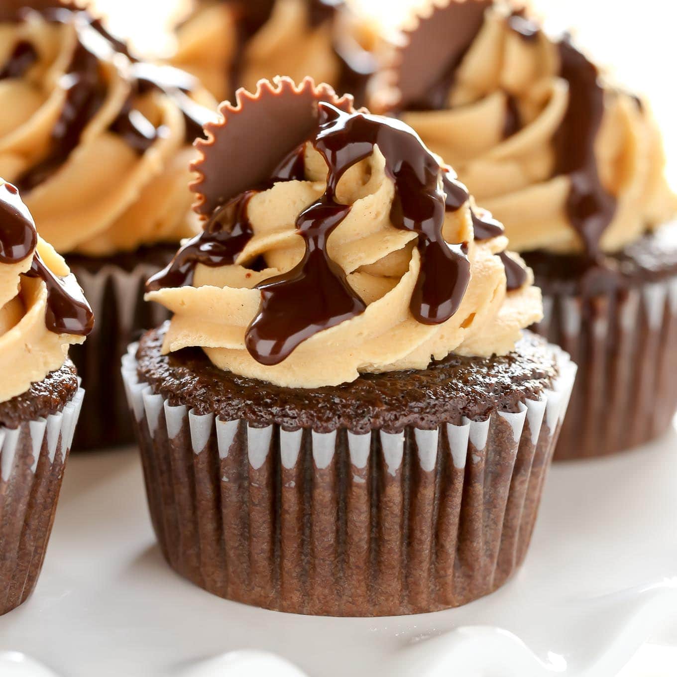 Chocolate Cupcakes with Peanut Butter Frosting