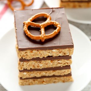 No-Bake Peanut Butter Pretzel Bars