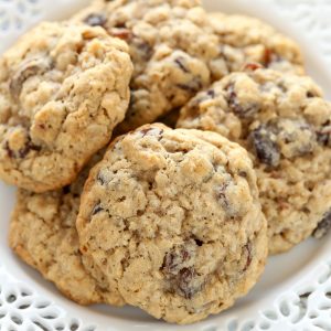 Soft And Chewy Oatmeal Raisin Cookies-image