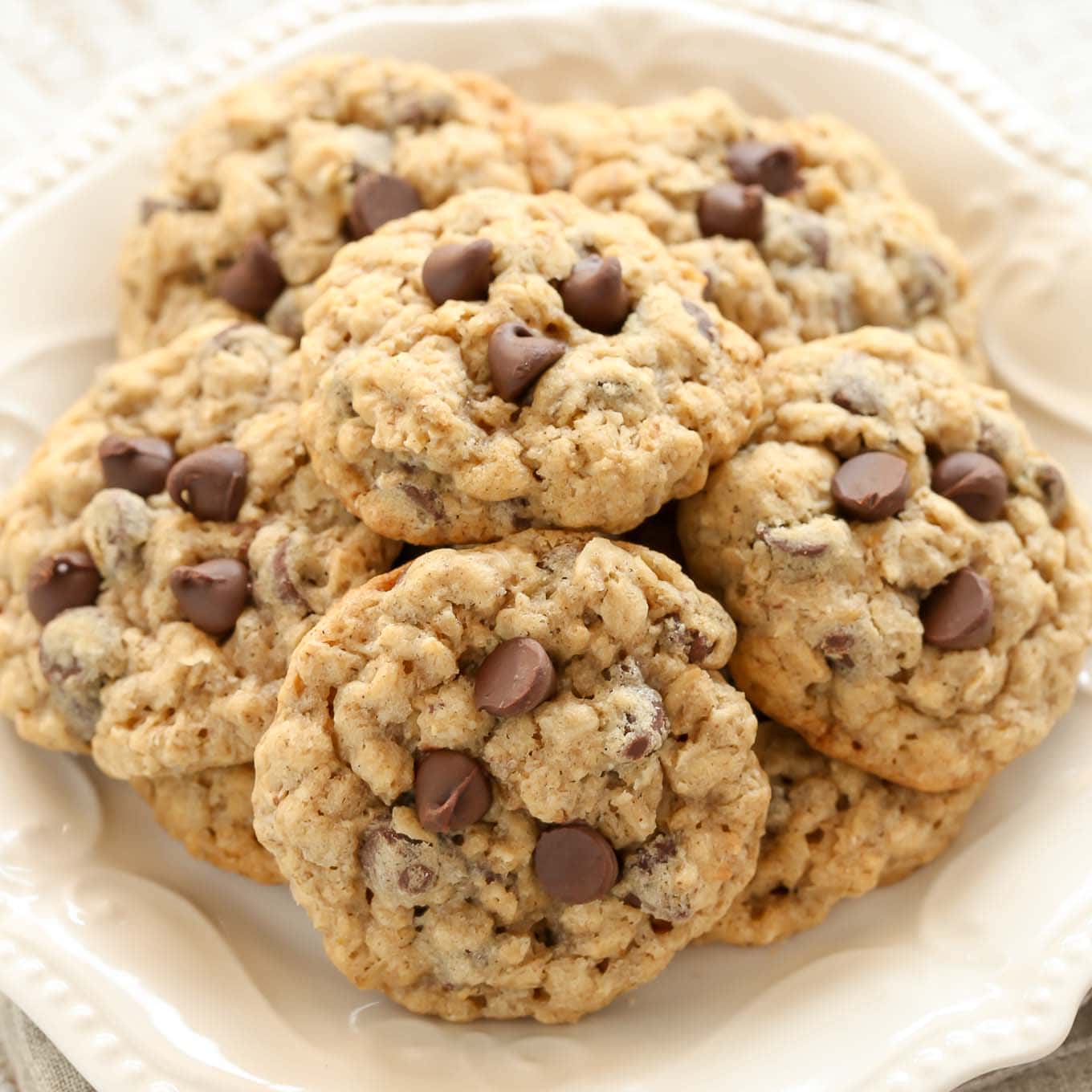 Soft And Chewy Oatmeal Chocolate Chip Cookies Live Well Bake Often 