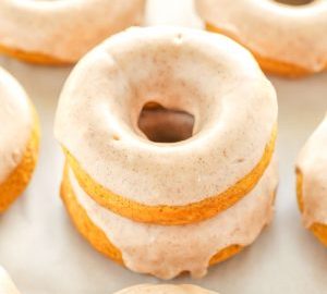 Baked Pumpkin Donuts with Brown Butter Glaze • The Crumby Kitchen