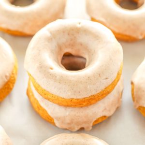 Baked Pumpkin Donuts With Maple Cinnamon Glaze-image