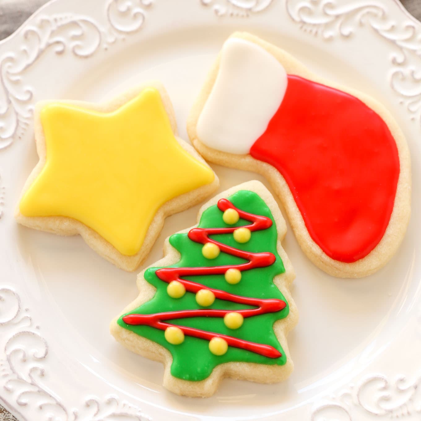 Soft Christmas Cut-Out Sugar Cookies - Live Well Bake Often