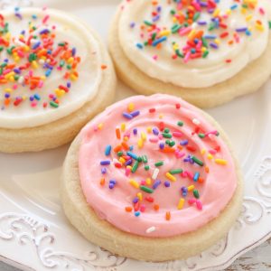 Soft Cut-Out Sugar Cookies with Cream Cheese Frosting-image