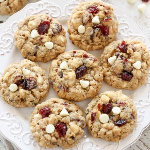 White Chocolate Oatmeal Cranberry Cookies-image