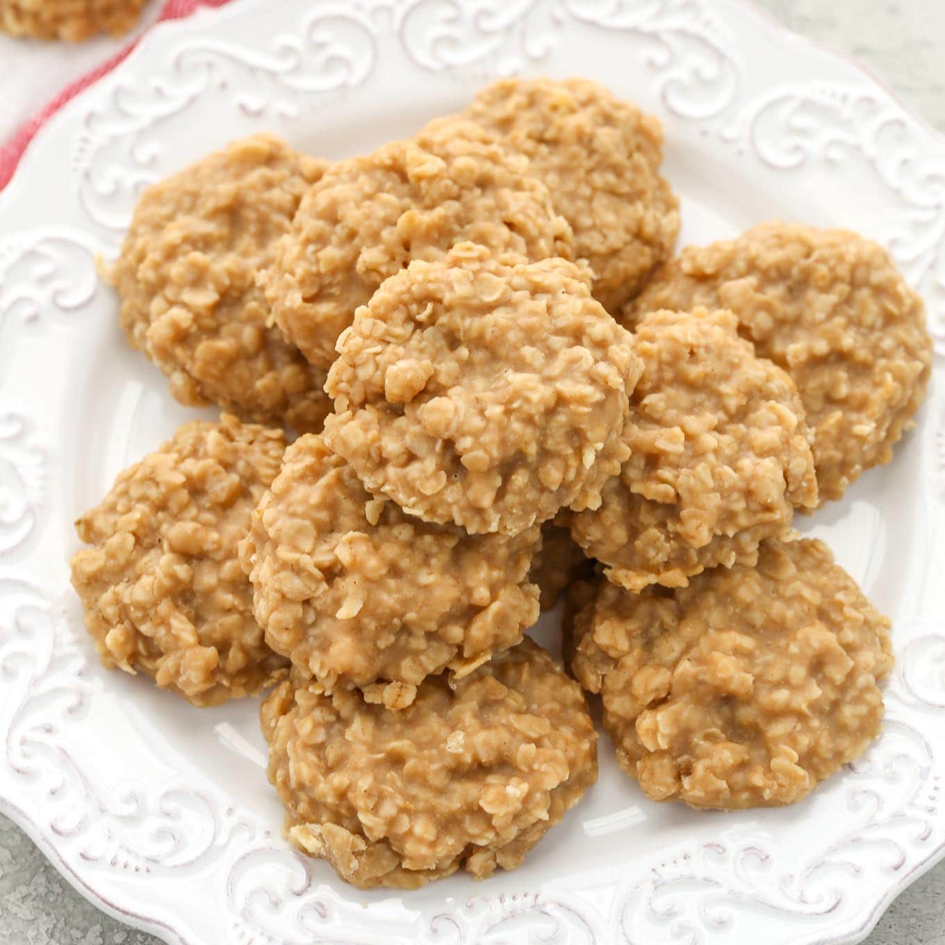 No-Bake Peanut Butter Oatmeal Cookies