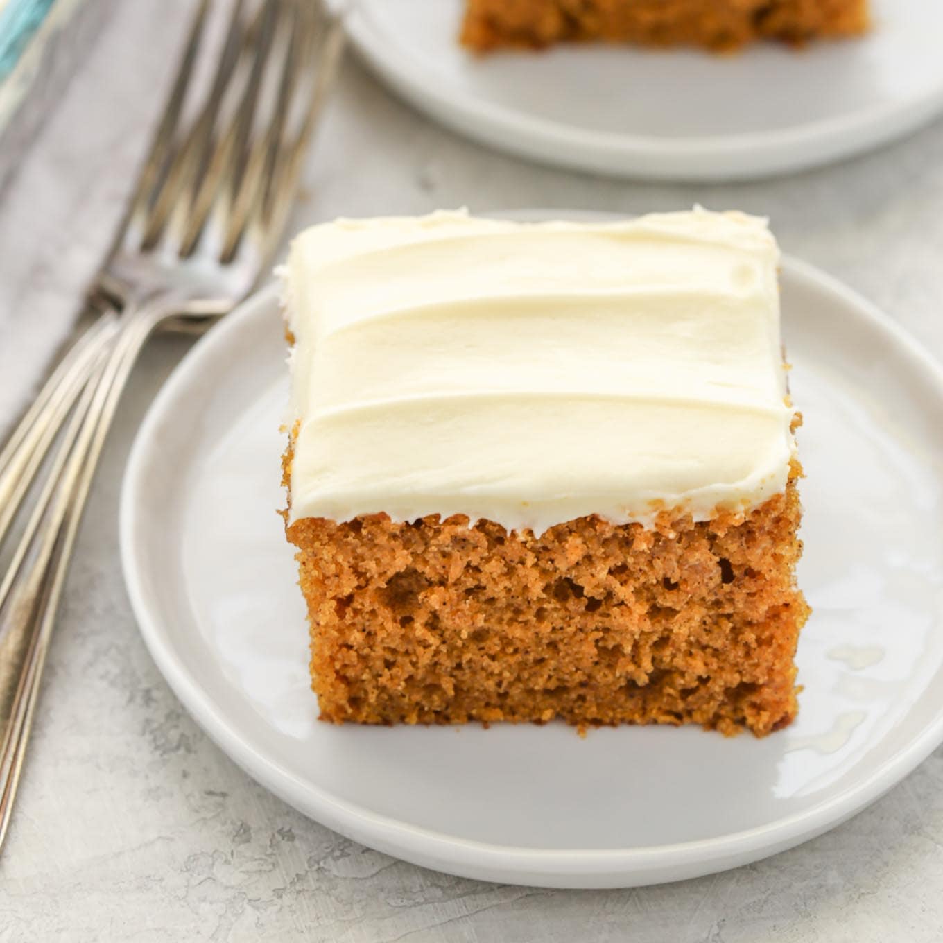 pumpkin cake with cream