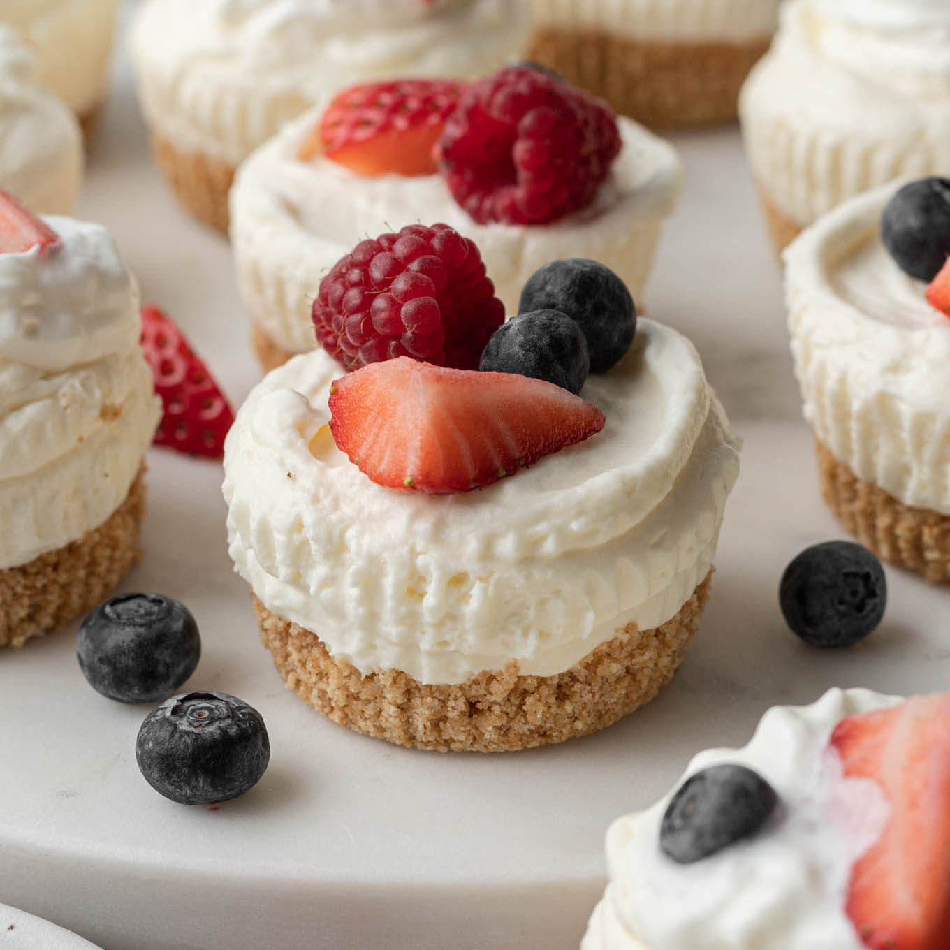 No-Bake Mini Cheesecakes - Live Well Bake Often