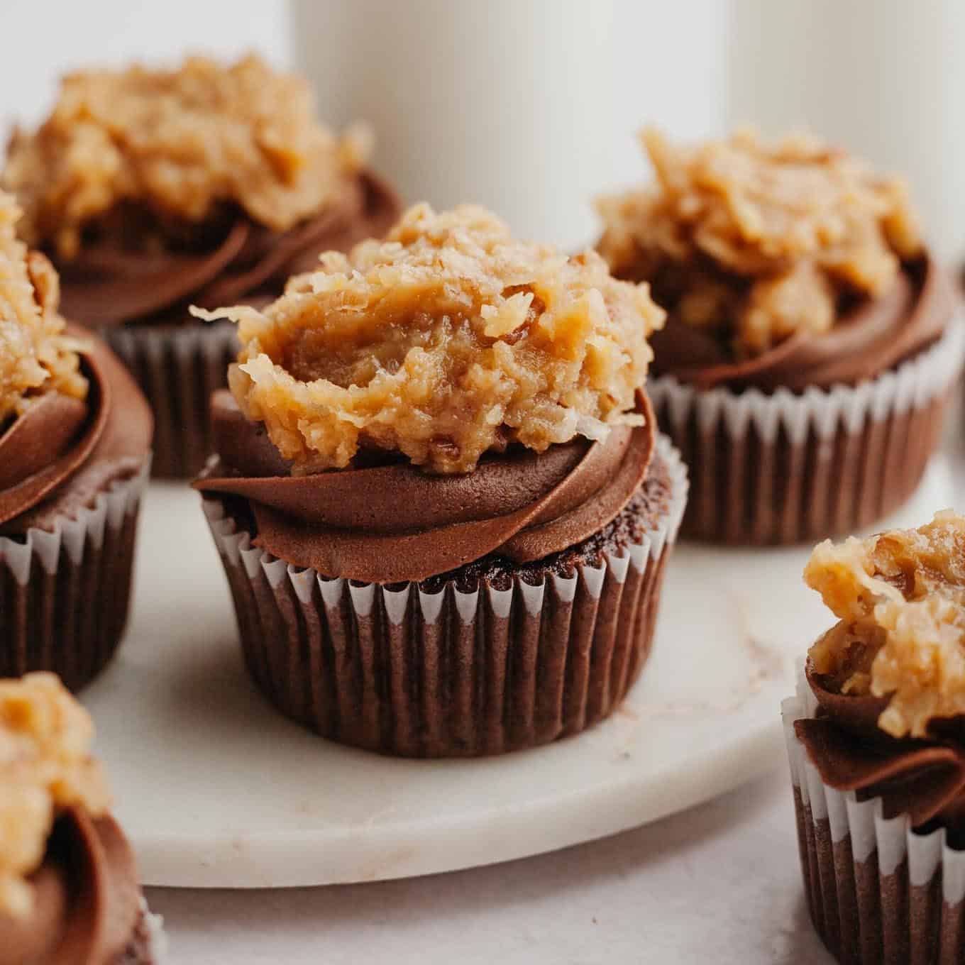 German Chocolate Cupcakes